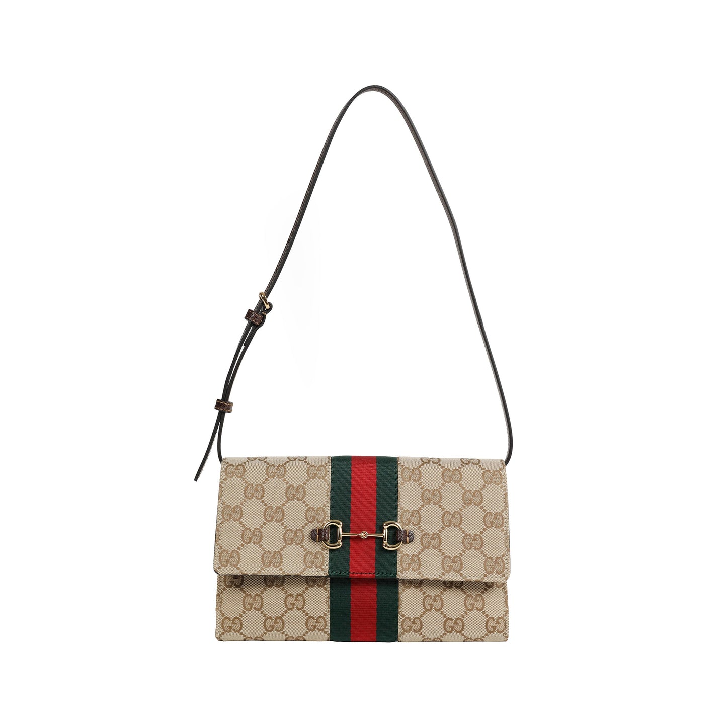 Gucci Horsebit GG Canvas and Web Wallet