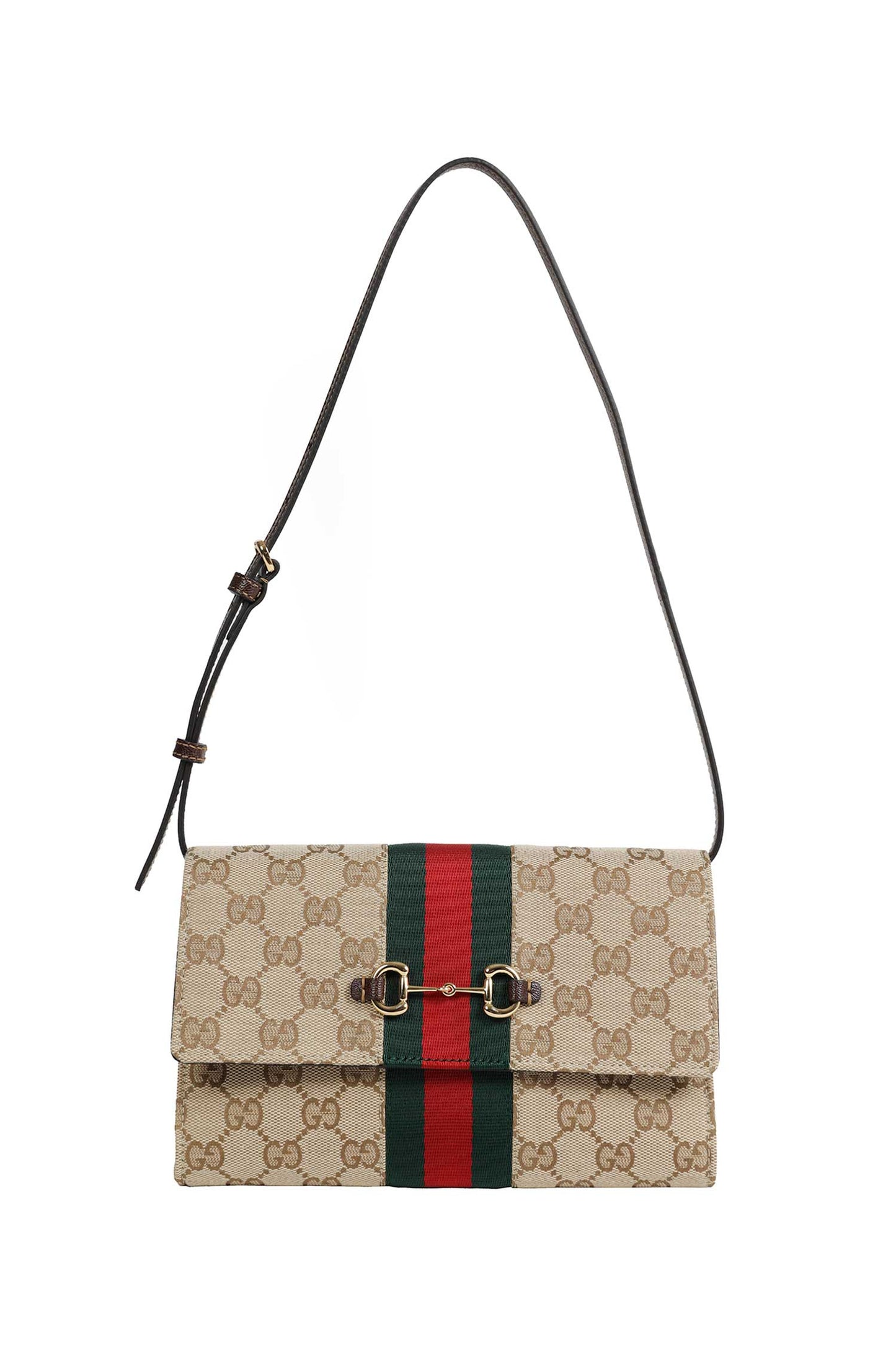 Gucci Horsebit GG Canvas and Web Wallet