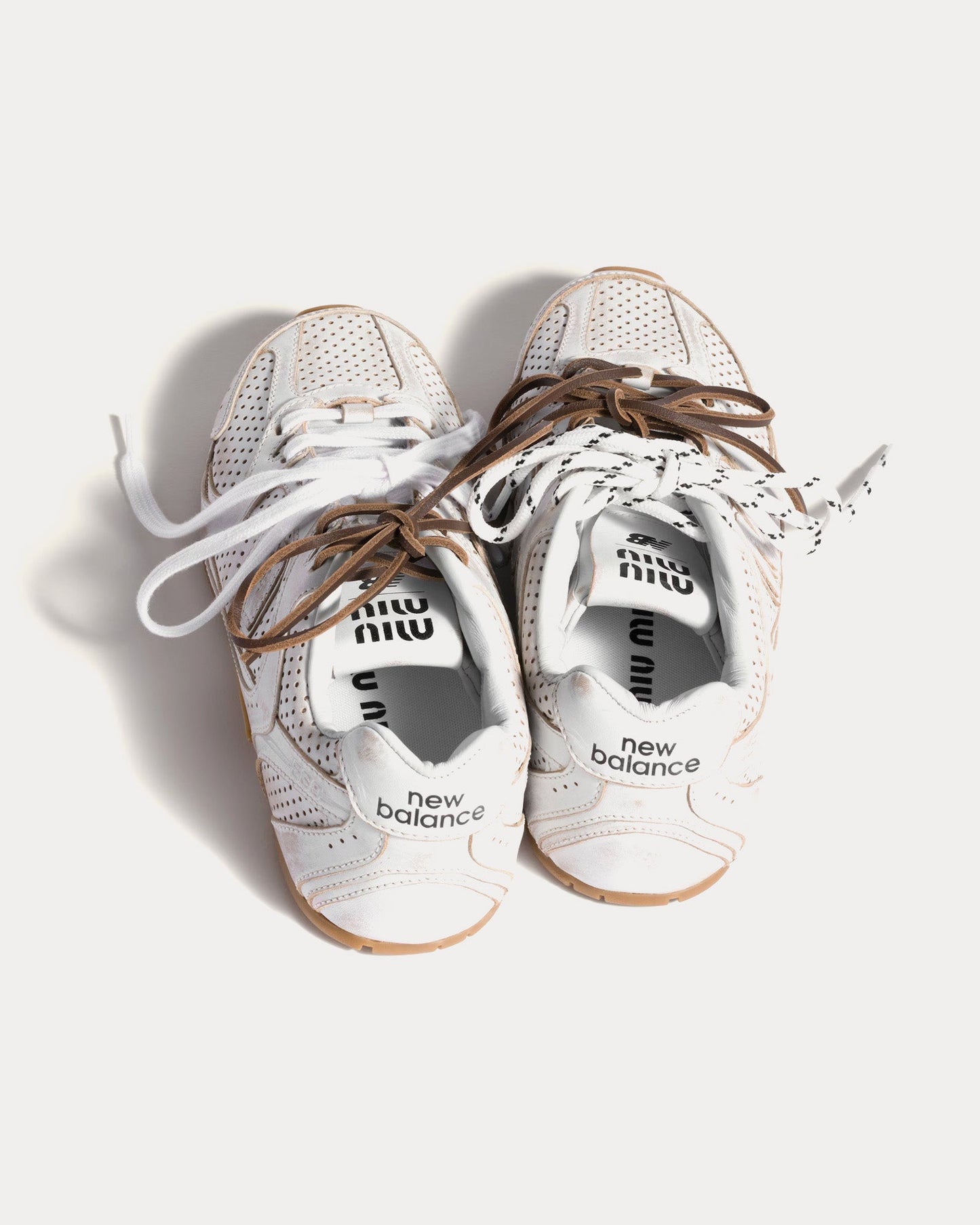 530 SL Deco Leather White Low Top Sneakers