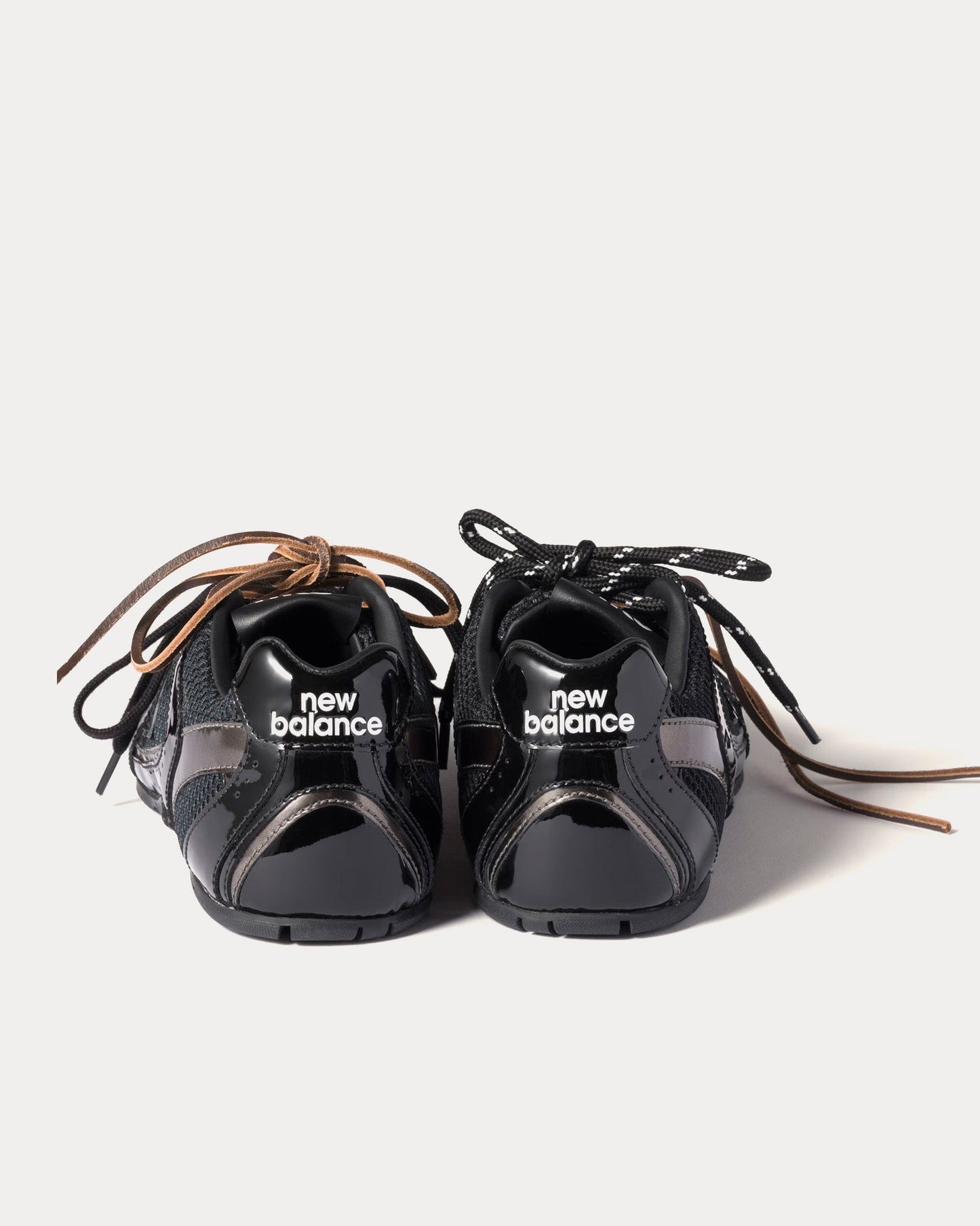 530 SL Patent Leather & Mesh Black / Anthracite Gray Low Top Sneakers