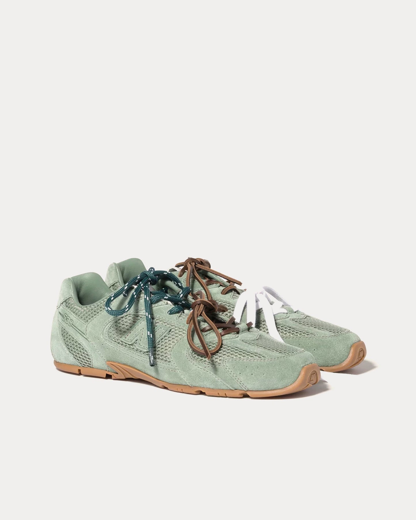 530 SL Suede & Mesh Sage Green Low Top Sneakers