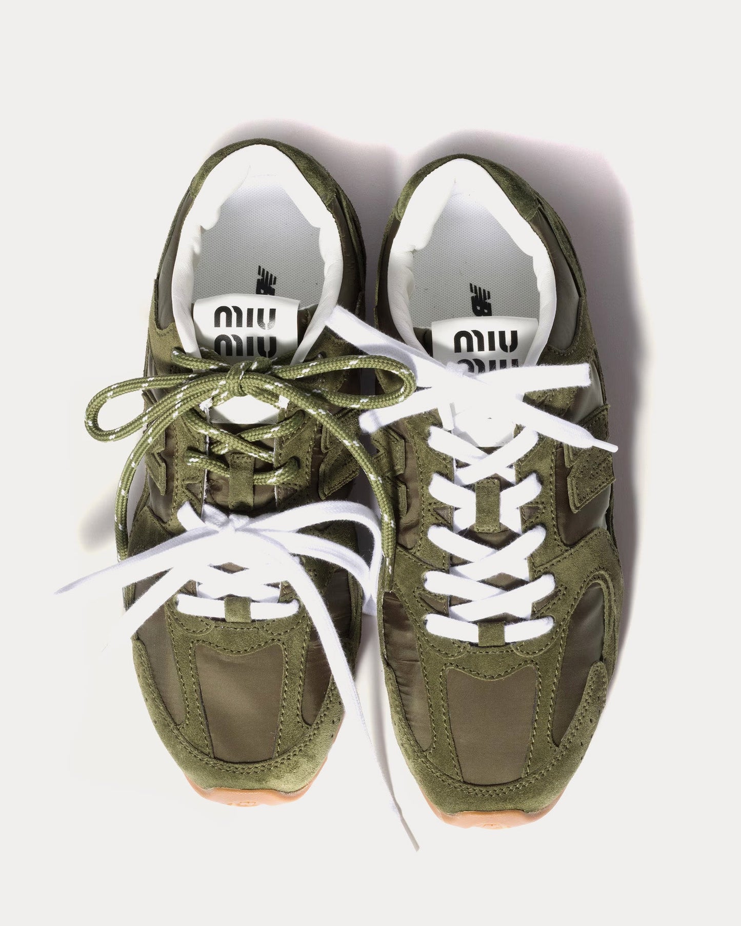 530 SL Technical Fabric & Suede Forest Green Low Top Sneakers