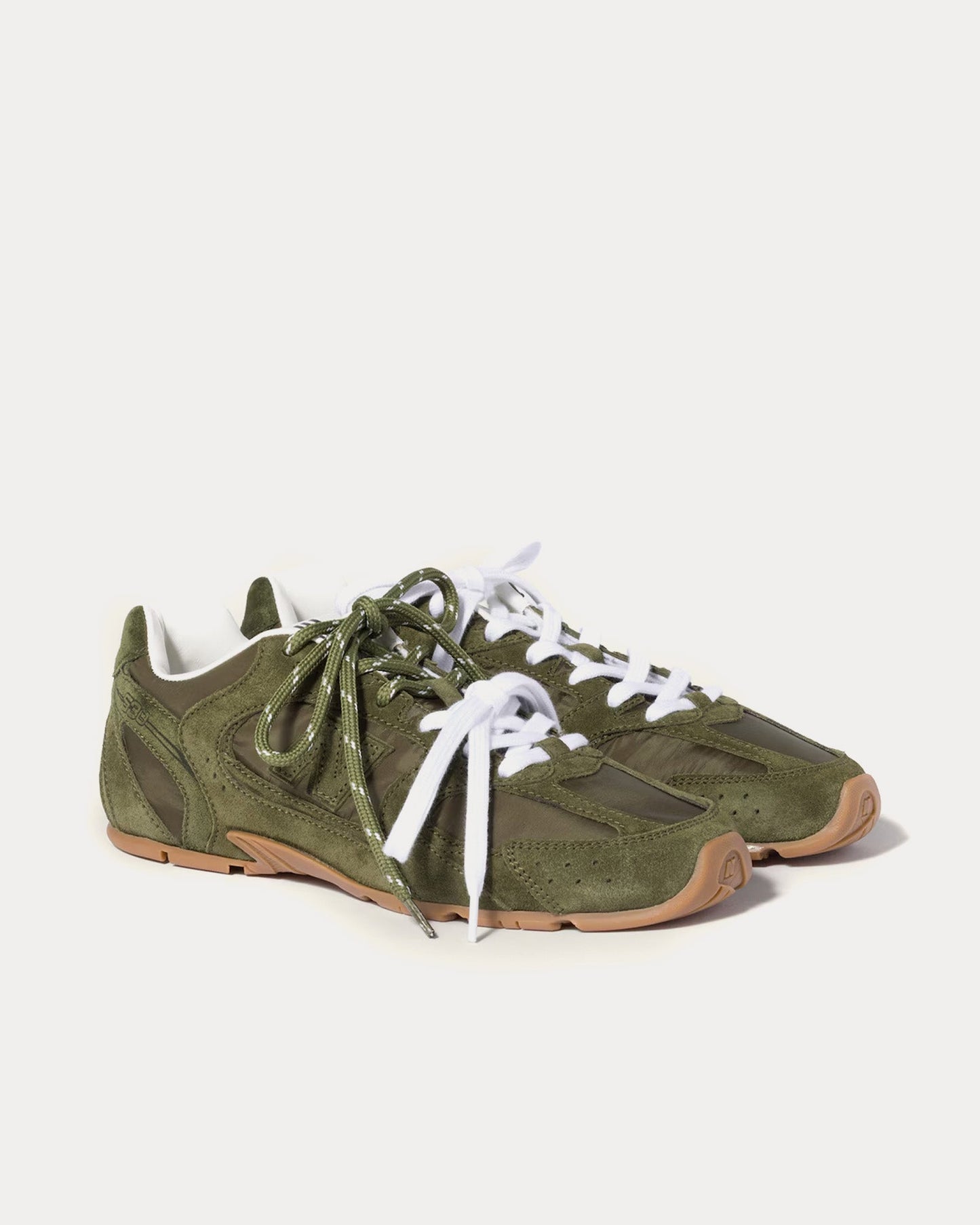 530 SL Technical Fabric & Suede Forest Green Low Top Sneakers